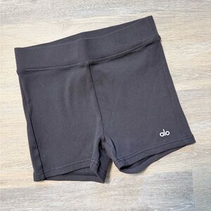 Alo Yoga Mini Ribbed Shorts - Black